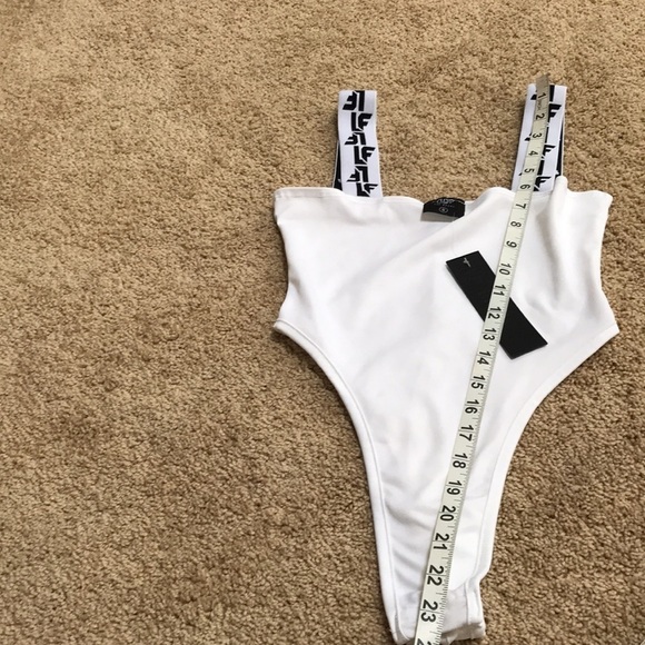 New! LF THE BRAND Size S white high cut bodysuit - Picture 6 of 8